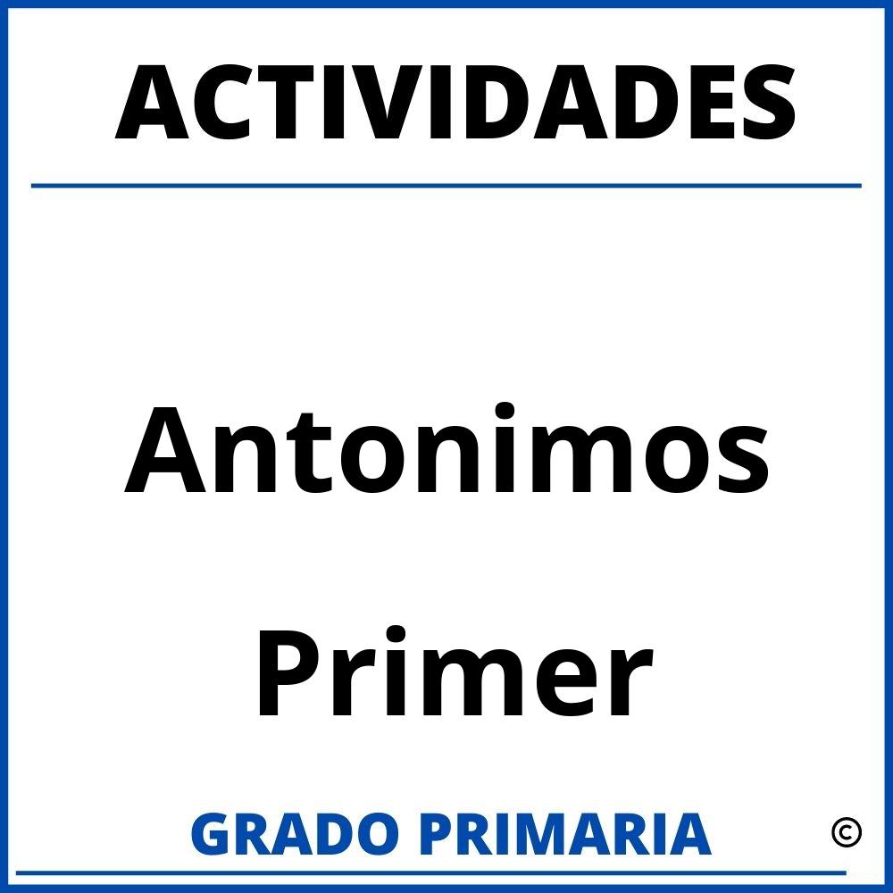 Actividades De Antonimos Para Primer Grado