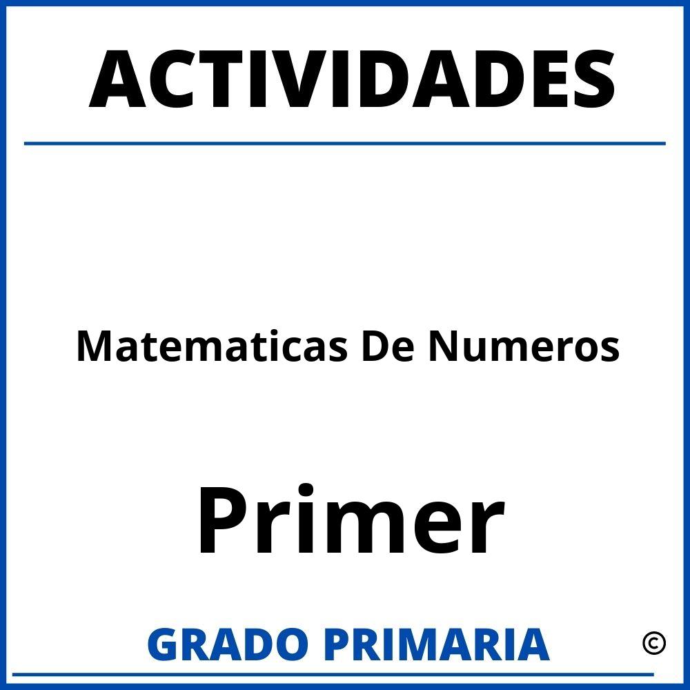 Actividades De Matematicas De Numeros Para Primer Grado