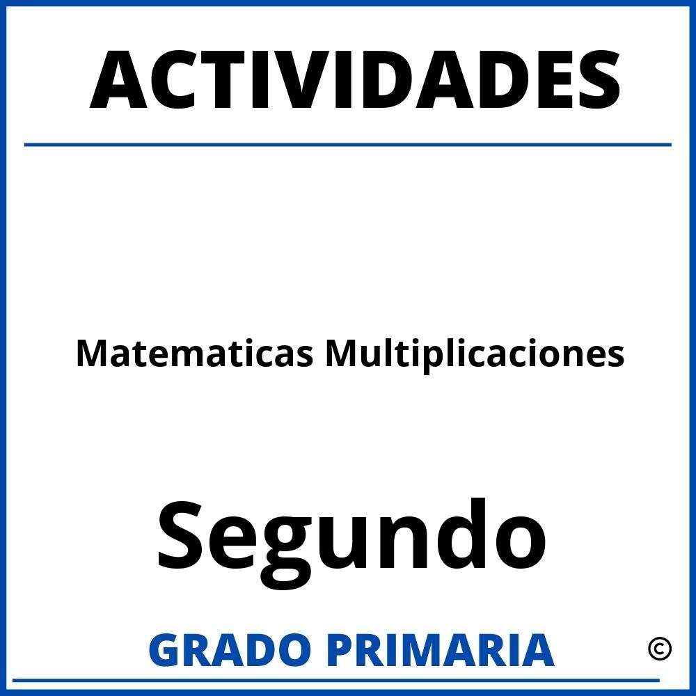Actividades De Matematicas Multiplicaciones Para Segundo Grado