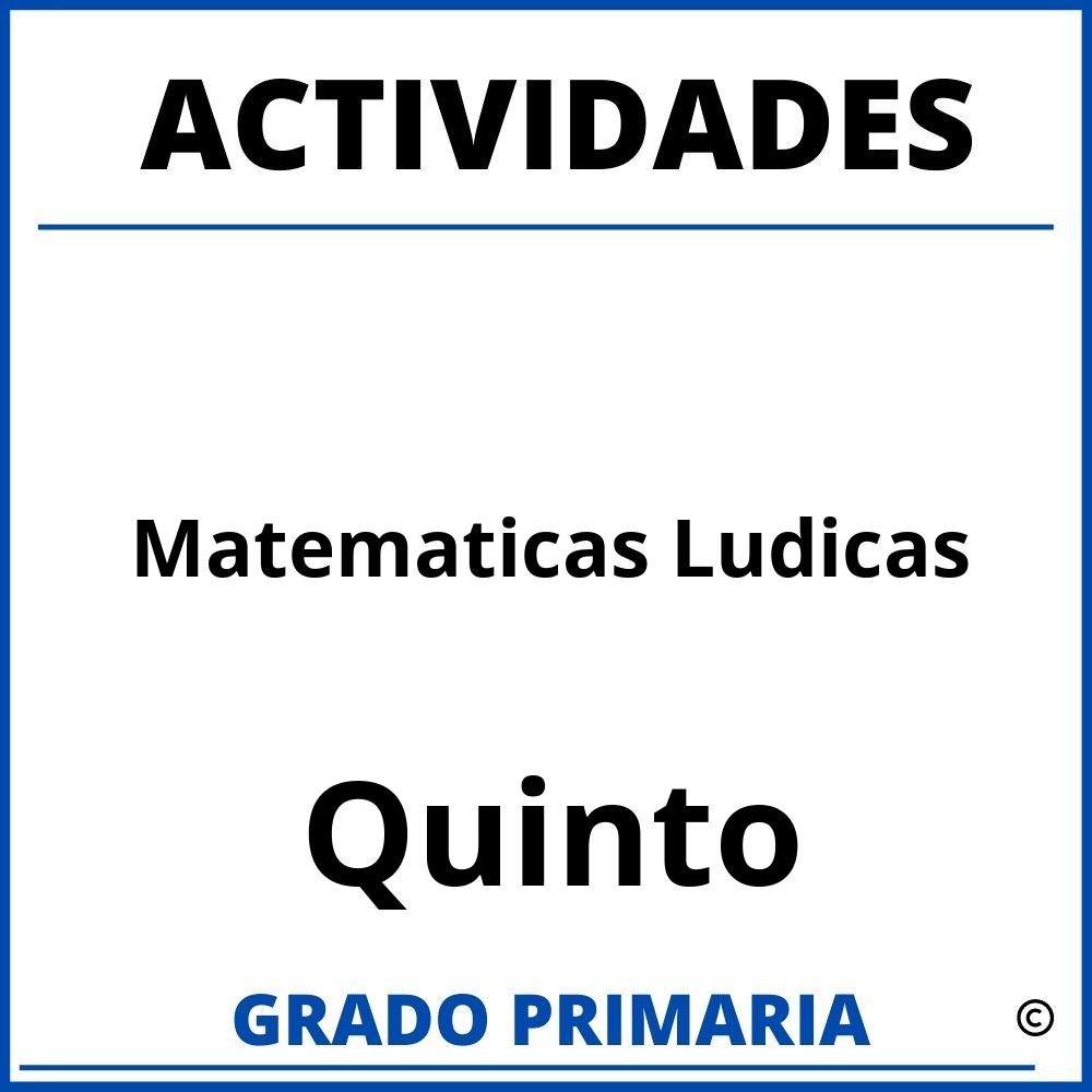 Actividades De Matematicas Para Quinto Grado Ludicas