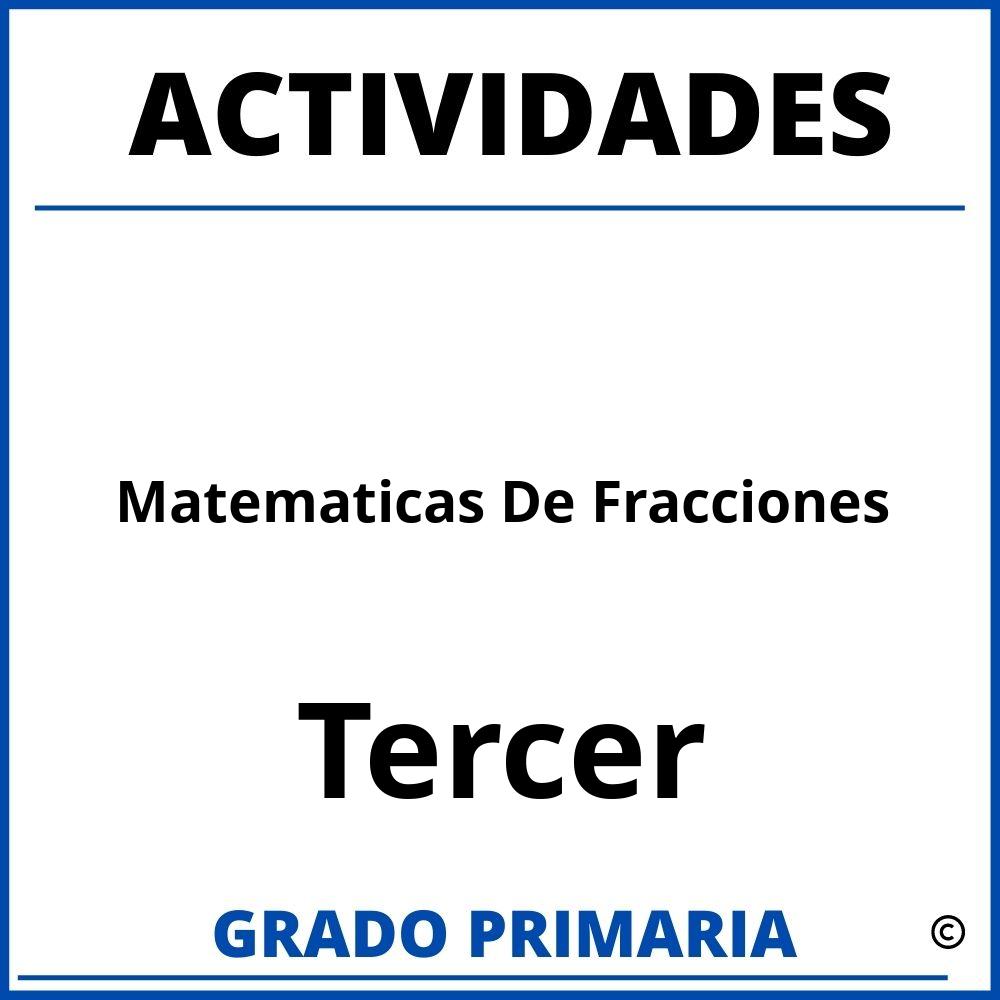 Actividades De Matematicas Para Tercer Grado De Primaria De Fracciones