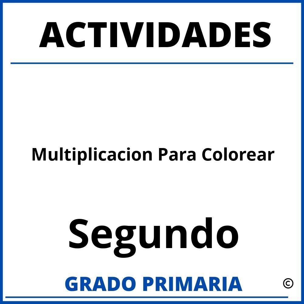 Actividades De Multiplicacion Para Colorear Segundo Grado