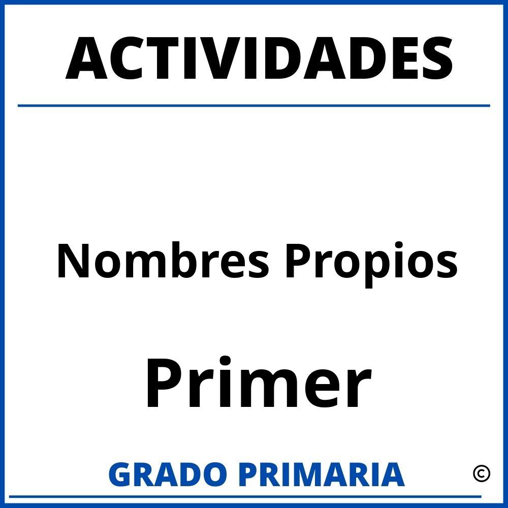 Actividades De Nombres Propios Para Primer Grado