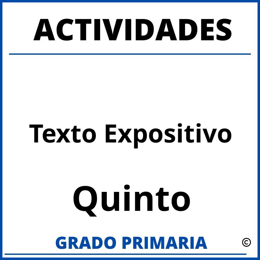 Actividades De Texto Expositivo Para Quinto Grado